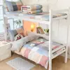 Conjunto de Três Peças para Quarto de Dormitório Estudantil Lençol de Cama 100% Algodão Estilo Lençol com Elástico Roupa de Cama Algodão Puro Estampado Estilo Fresco Conjunto de Três Peças