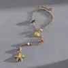 Colar Estrela do Mar Dopamina Cruzada Europeia e Americana Estilo Férias no Oceano Corrente de Clavícula Simples Moda Versátil para Mulheres