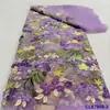 Vestido de Malla Multicolores Exquisito Estilo Chino 3D con Patrón de Plantas para Mujer Vestido de Novia Traje de Escenario Tela Bordada Encaje de Novia