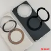 Adecuado para funda de teléfono vivoxfold3 3Pro, cuero liso magnético, soporte circular giratorio de 360 grados de un solo eje central, modelo nuevo