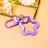 Llavero Creativo de Estrella de Cinco Puntas Hueca de Colores Hebilla de Puerta Giratoria Colgante Decorativo Creativo para Bolso Accesorios Hechos a Mano DIY