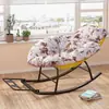 Mecedora, sillón reclinable, silla de jardín para el ocio, mecedora reclinable ampliada, mecedora de ratán arcoíris, sillón reclinable de ocio para sala de estar en casa