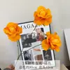 3 Cabeças de Rosas Artificiais com Pétalas que Levantam para Arranjos de Flores em Salões de Casamento, Decoração de Parede de Rosas em Cascata Moderna para Hotéis, Flores Artificiais
