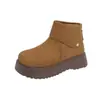 Sapatos Casuais Botas Femininas Tendência 2025 Inverno Novo Estudante Britânico Sapatos de Cano Alto com Solado Grosso Aumento para Altura Fotografia de Rua Sapatos Femininos Md01