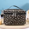 Bolsa de Cosméticos Personalizada Estampado de Leopardo Corazón Cuadrada Bolsa de Cosméticos Gran Capacidad Ocio al Aire Libre Viaje Bolsa de Almacenamiento Lavable Portátil