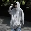 Jaqueta Protetora Solar de Seda Gelo Fina Masculina Verão Montanha Outdoor Marca de Moda Solta Japonesa Harajuku com Capuz Jaqueta de Proteção UV
