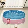 Tapete de Chão para Banheiro Tapete Antiderrapante para Vaso Sanitário Capacho para Entrada Absorvente de Água Tapete para Pés Carpete de Couro para Banheiro Interno Banheiro