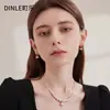 Pendientes de Plata de Ley S925 Estilo Iu, Pendientes para Mujer de Círculo Doble Corazón Plateado de Lujo Ligero, Accesorios para Orejas de Diseño Minimalista de Nicho