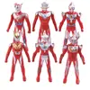 Decoraciones de Adornos Coloridos para Pastel de Cumpleaños de Ultraman, Color Mixto, Superhéroe Tiga, Monstruo Chico, Figura de Transformación de Cabeza Grande para Niños