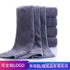 Toalla gris absorbente para peluquería, barbería, punta cerrada, cabello seco, salón de belleza, espesa, limpieza especial, fábrica al por mayor