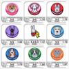 Junle Pegatina de Tela Bordada Parche de Cabeza de Animal de Dibujos Animados Parche Parche Sello de Pecho Accesorios para Ropa Pegatina Decorativa Gato y Perro Borde de Pegar Sello Bordado