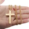 Collar con Colgante de Cruz Simple Promocional Joyería con Cadena Comercio Electrónico Transfronterizo Aliexpress Superficie Simple Brillante