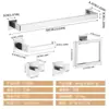 Rack de Armazenamento de Banheiro Popular Transfronteiriço em Aço Inoxidável Conjunto de Cinco Peças Suporte para Toalhas e Papel Higiênico Gancho Conjunto de Racks de Armazenamento Quadrados