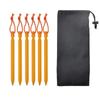 Clavo triangular ultraligero para exteriores de aleación de aluminio, accesorios para tienda de campaña, clavo de tierra triangular reforzado en forma de V de 18 cm con cuerda
