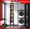 Gabinete de Lavado Moderno Simple a Prueba de Humedad de Aluminio Tipo Panal para Balcón Tipo Rodillo Integrado con Lavabo Piscina Integrada y Tabla de Lavar