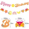 Nuevas Banderas y Pancartas de Decoración para Fiesta de Cumpleaños Feliz con Temática Hippie Bohemia de Amazon