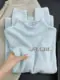 Suéter de Tricô Gola Alta Meia-Calça Estilo Casual para Mulheres, Camada para Outono e Inverno, Manga Longa, Camada Base Simples, Gola Redonda A9992