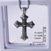 Europa y Estados Unidos nuevo estilo retro punk collar retro cruz marea acero de titanio masculino personalidad hip hop collar al por mayor