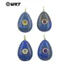Wt-P2022 Despacho de Exportación Venta al por mayor Forma Clásica de Gota de Agua Color de Piedra Preciosa Natural Incrustación de Zirconia Accesorios para Pendientes de Mujer