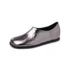 Zapatos de Piel de Cerdo con Dedos Separados, Piel de Flor Completa por Dentro y por Fuera, Suave Piel de Vaca de Flor Completa, Mocasines Duraderos de Suela Gruesa, Zapatos de Mujer Estilo Alemán