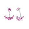 Plataforma de comercio electrónico transfronterizo para piercing de ombligo de diamante de acero inoxidable dientes internos 5 taladros uñas de ombligo rebobinar hebilla de ombligo