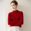Versátil para o Dia a Dia~Suéter Feminino Gola Redonda 100% Caxemira Pura, Peça Única Sem Costura Camiseta Base de Tricô Genuíno Amiga da Pele