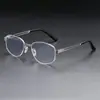 Gafas de Alta Gama con Aspecto Natural, Forma Ovalada, Gafas de Medio Marco Taizhou de Alta Calidad para Hombres y Mujeres, Elegantes y Adecuadas para la Miopía