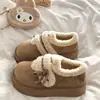 Sapatos Birkenstock de sola grossa versáteis em moda retrô para mulheres, coleção outono e inverno 2026, forrados com fleece para aquecimento, versáteis e confortáveis, botas de neve