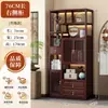 Estantería de Madera Maciza Estilo Chino para Exhibición de Té, Gabinete de Almacenamiento Adorno Divisor para Sala de Té, Gabinete de Exhibición para Juego de Té