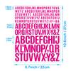 Pegatina de letra inglesa 0.5 1 1.5 pulgadas en stock decoración de álbum de recortes tarjeta de felicitación navideña letra de cuenta manual pegatina