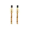 Brincos de Prata Banhados a Ouro Real com Borla Quadrada na Ponta, Brincos Femininos e Versáteis, Brincos Exagerados Personalizados, Nicho e High-End