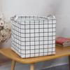 Cesta de Almacenamiento de Tela de Algodón y Lino, Cesta Cuadrada Plegable para Almacenamiento de Ropa, Gran Capacidad para Ropa, Cubo Redondo para Ropa Sucia