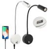 Luz LED 12V10-30V para RV Porta de Carregamento USB Dimerização por Toque Luz de Leitura de Cabeceira para Barco Iate