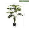 Plantas Artificiais Estilo Nórdico em Estoque para Atacado, Planta Artificial de Taro Torto, Plantas Verdes Falsas para Paisagismo, Plantas em Vasos para Decoração de Piso Interno para Sala de Estar