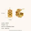 Europeu e Americano Transfronteiriço Amazon Venda Quente Estilo Popular ins Brincos de Duas Cores Aço Titânio Banhado a Ouro 18K Textura de Pulseira de Metal Ear Cuff Feminino