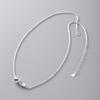 Collar de Cuentas Redondas Brillantes para Mujer s925 Cuerpo Plata Esterlina Cadena Clavicular Cadena Importada Italiana Alto Sentido N7273