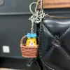 Cesta Lazo Colgante de Gato Llavero Creativo Colgante de Bolsa Colgante de Coche Pequeña Decoración Al por Mayor