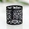Hebilla para toalla hueca color café para boda europea y americana transfronteriza, hebilla para servilleta hueca de flor de papel popular, Anillo de papel Fábrica en stock