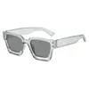 Nuevas Gafas de Sol Cuadradas Simples Estilo Retro Gafas de Sol de Comercio Exterior Transfronterizo Europeo y Americano Marco Negro Visera Protector Solar Anti-UV Moda