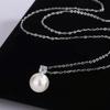 Estilo Princesa Diana Prata de Lei S925 Colar de Pérola Natural de Água Doce para Mulheres Corrente para Clavícula Versátil Primavera, Verão, Outono e Inverno Senso de Alto Padrão