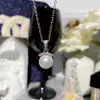 Versa Diana Colgante de Perla de Agua Dulce Natural Imitación Cadena para Clavícula de Collar de Perlas Redondas de Alto Brillo Pequeño Mori para Mujer