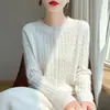 Cardigã curto de malha misturada com lã, cor fashion em blocos, estilo transfronteiriço, quente, gola redonda, trança pequena, novo estilo outono/inverno feminino