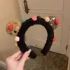 Linda Nueva Diadema de Dibujos Animados para Mujer, Diadema de Felpa para Lavarse la Cara y Aplicarse Mascarilla Facial, Accesorio para el Cabello Antideslizante