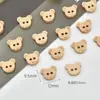 Botones de Hueso de Viruta de Madera de Dibujos Animados Lindos, Cuentas para Pulsera, Collar, Cadena de Teléfono Móvil, Colgante, Accesorios de Joyería para Tocados