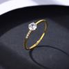 Anel de prata S925 versão coreana PAG & MAG anel feminino com zircônia microincrustada anel liso de nicho joia simples da moda