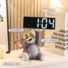 Adornos Creativos de Reloj Digital de Gato Tom de Dibujos Animados Para Dormitorio Mesa de Noche Decoración de Reloj de Escritorio de Gama Alta