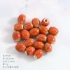 Accesorios de joyería, cuentas sueltas ovaladas pequeñas con esmalte floral, material DIY para ropa, cuentas de porcelana, material para pulseras y collares hechos a mano, cuentas de cerámica