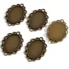 25*18mm Diámetro Interior Piedra del Tiempo Ovalada Base de Aleación Accesorios para Joyería DIY Colgante para Collar C66