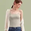 Camisola Feminina com Bojos Embutidos, Roupa Íntima de Verão Sem Costura, Top Tubo Versátil para Usar por Cima