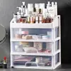 Caja de Almacenamiento de Cosméticos Transparente Multicapa Tipo Cajón Simple Organizador de Papelería y Artículos Varios para Escritorio Estante de Almacenamiento